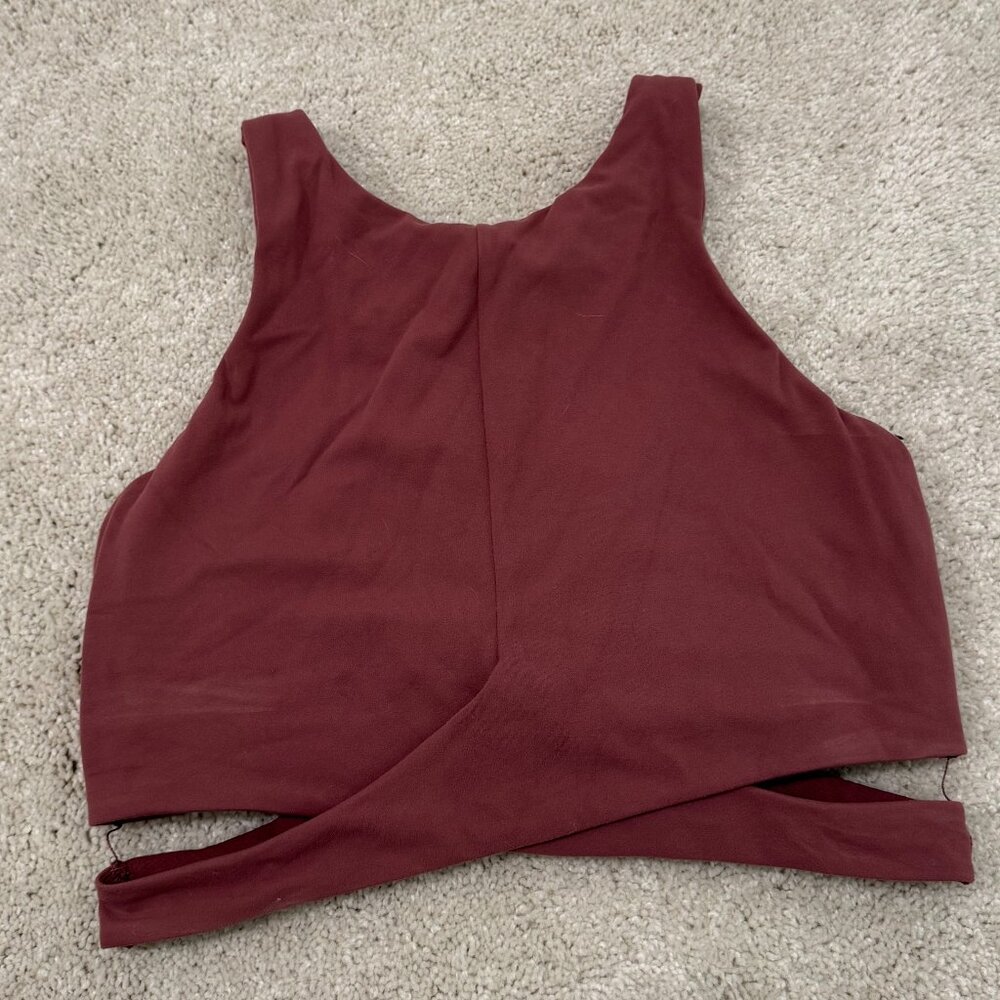 Athleta Crop Top/Sports Bra, M, Plum